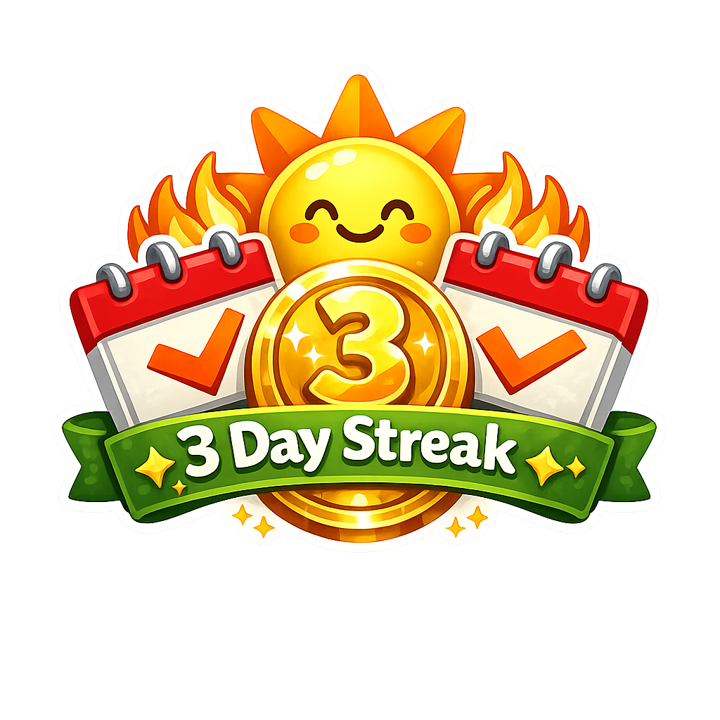 3-day streak badge